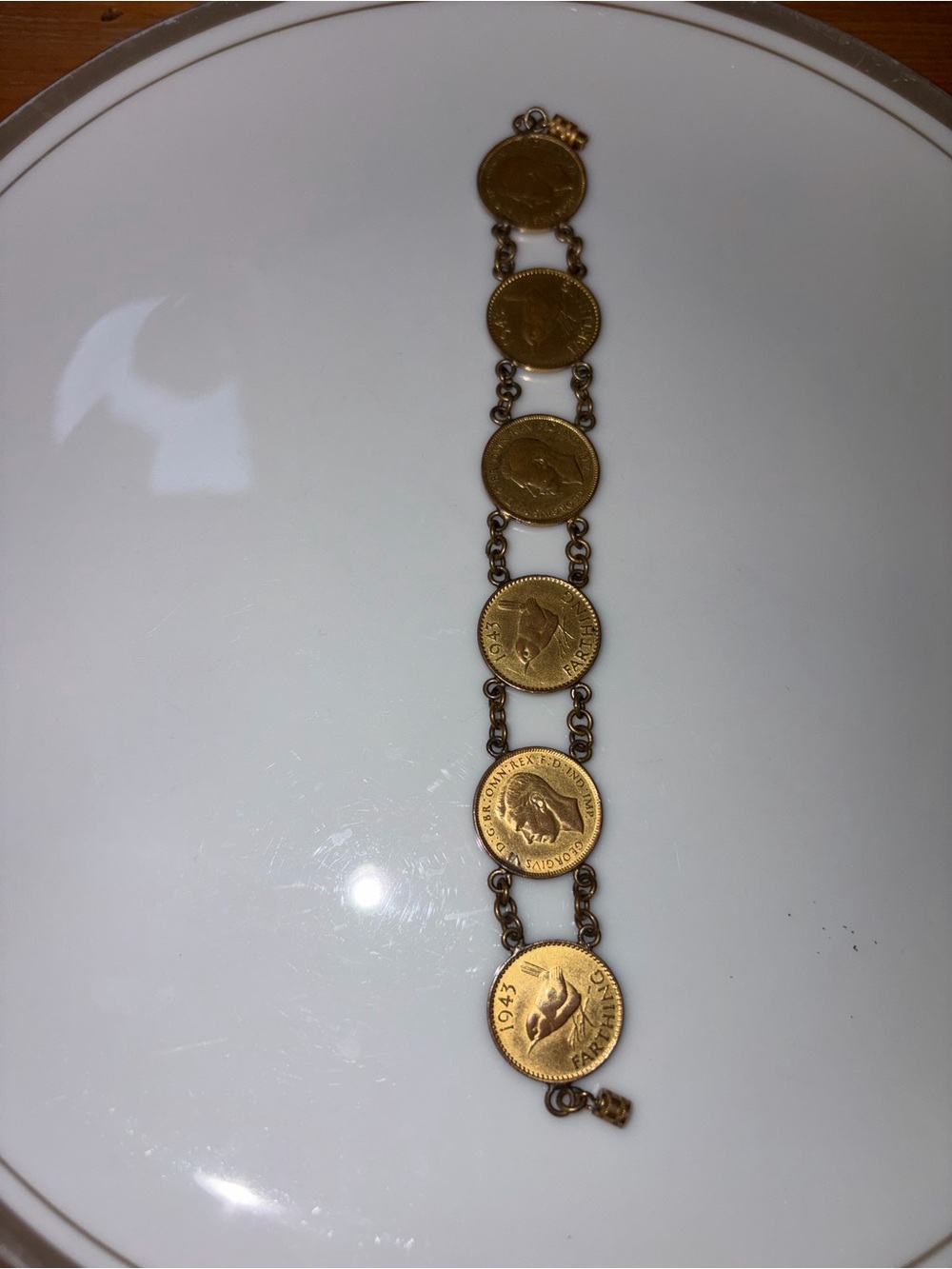 Gold-Tone Coin Link Bracelet - Women Jewelry